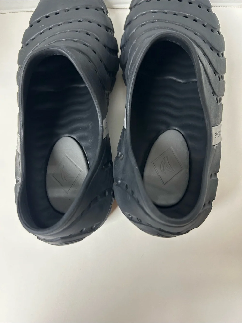 Sperry Unisex Water Strider Slip On Shoes Size W9 /M8 Black Vacation Cruise Boat